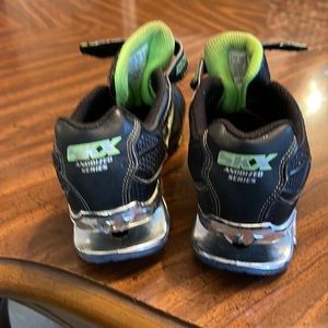 Skechers Black/Black/Green Boys Tennis Shoes